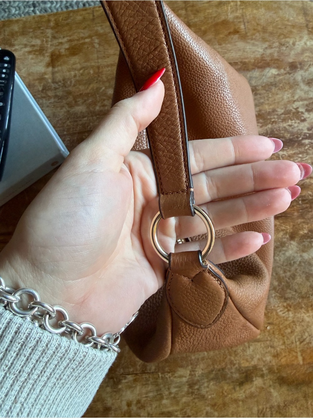 kate spade Pebble Leather Shoulder Bag in Brown - Picture 3 of 8